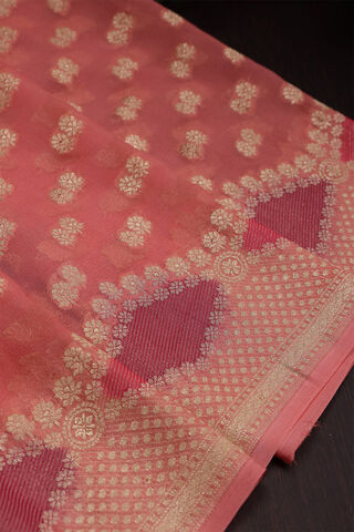 Light Pink Banaras Georgette Saree thumbnail image number null