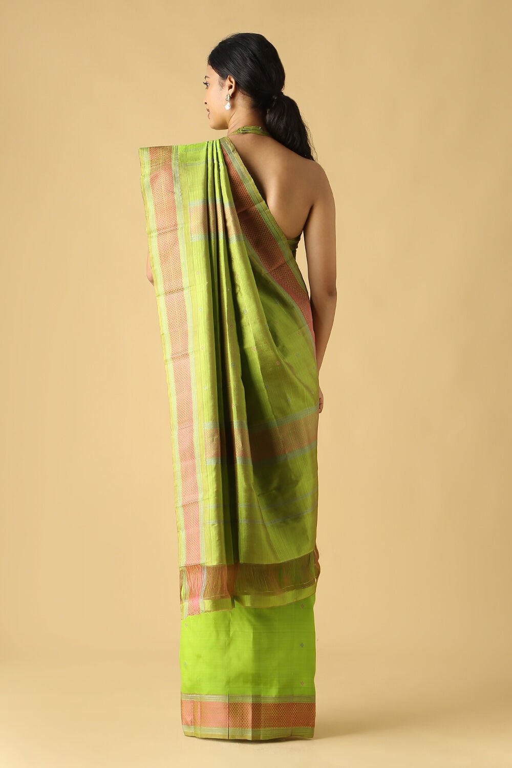 Light Green Pure Silk Kanjivaram Saree image number null