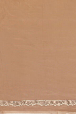 Dark Orange Pure Silk Tissue Embroidered Saree thumbnail image number null