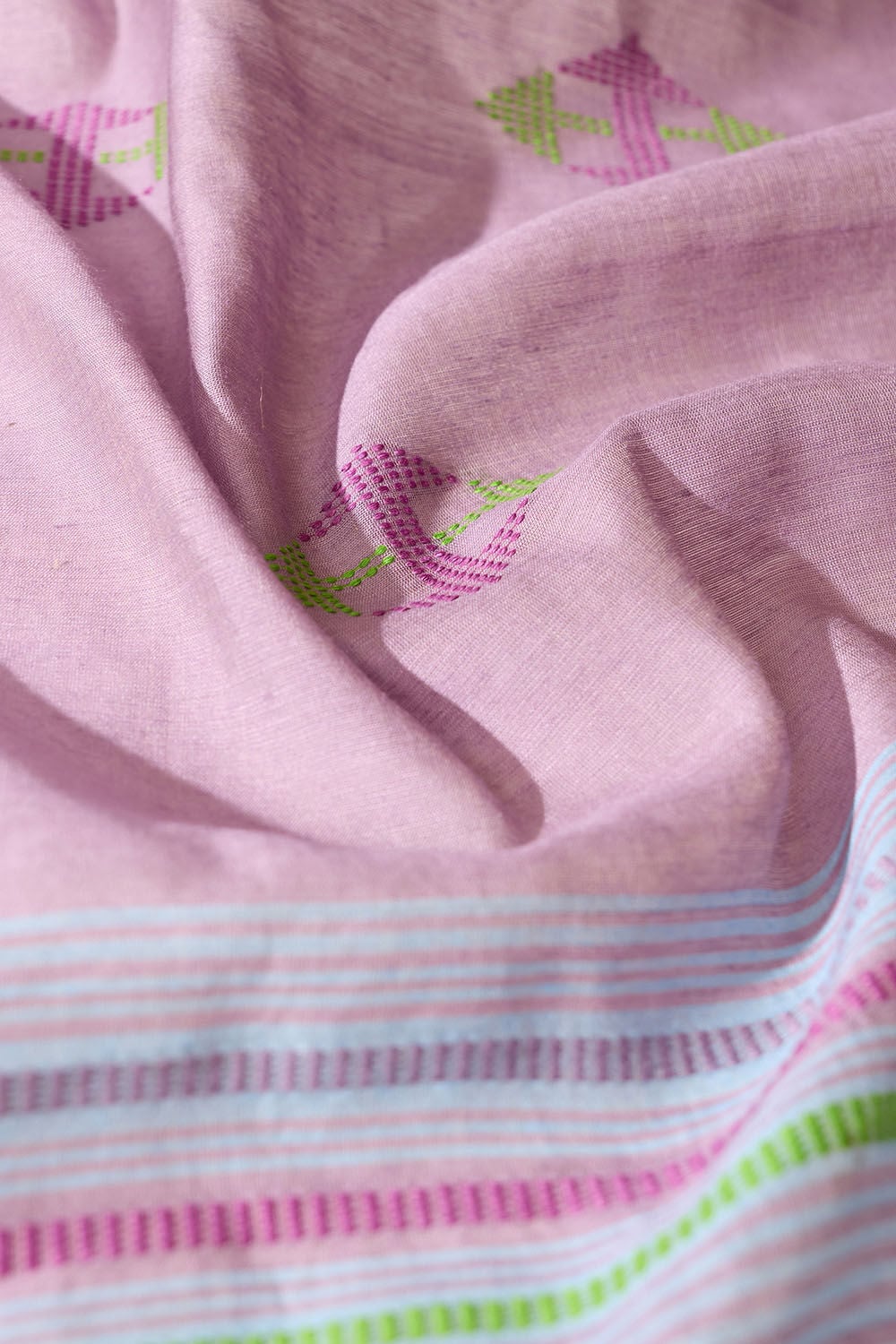 Light Blue Woven Silk Viscose Bhagalpur Saree image number null