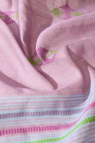 Light Blue Woven Silk Viscose Bhagalpur Saree thumbnail image number null