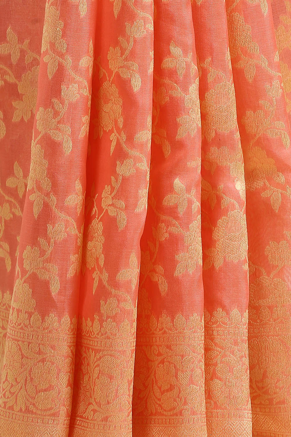 Light Pink Pure Silk Cotton Banarasi Saree image number null