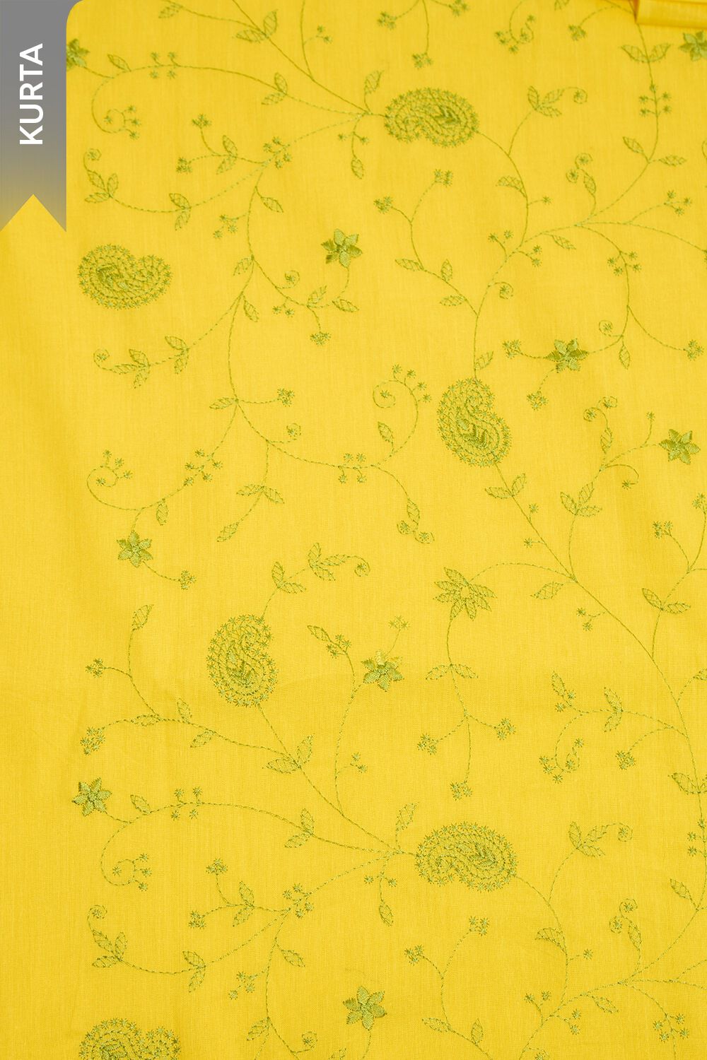 Light Yellow Pure Cotton Embroidered Unstitched Suit Set image number null