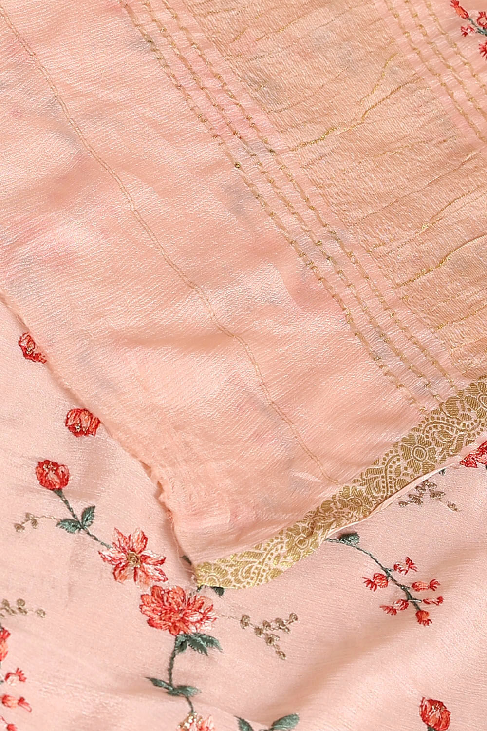 Light Pure Pink Viscose Embroidered Saree image number null