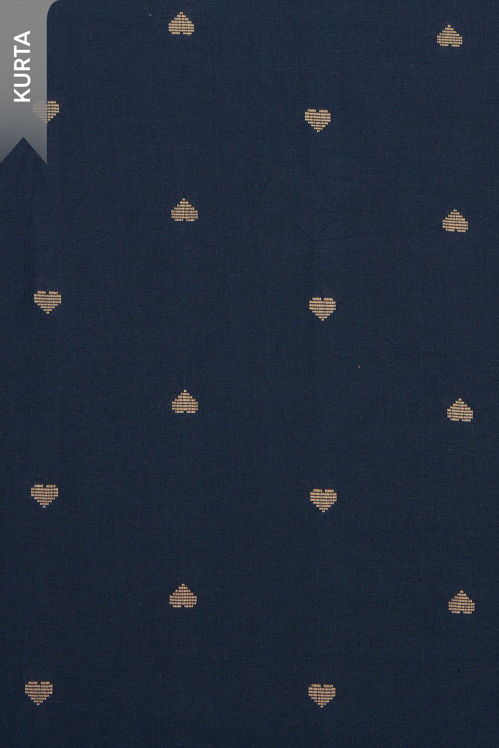 Dark Blue Pure Cotton Woven Unstitched Suit Set image number null