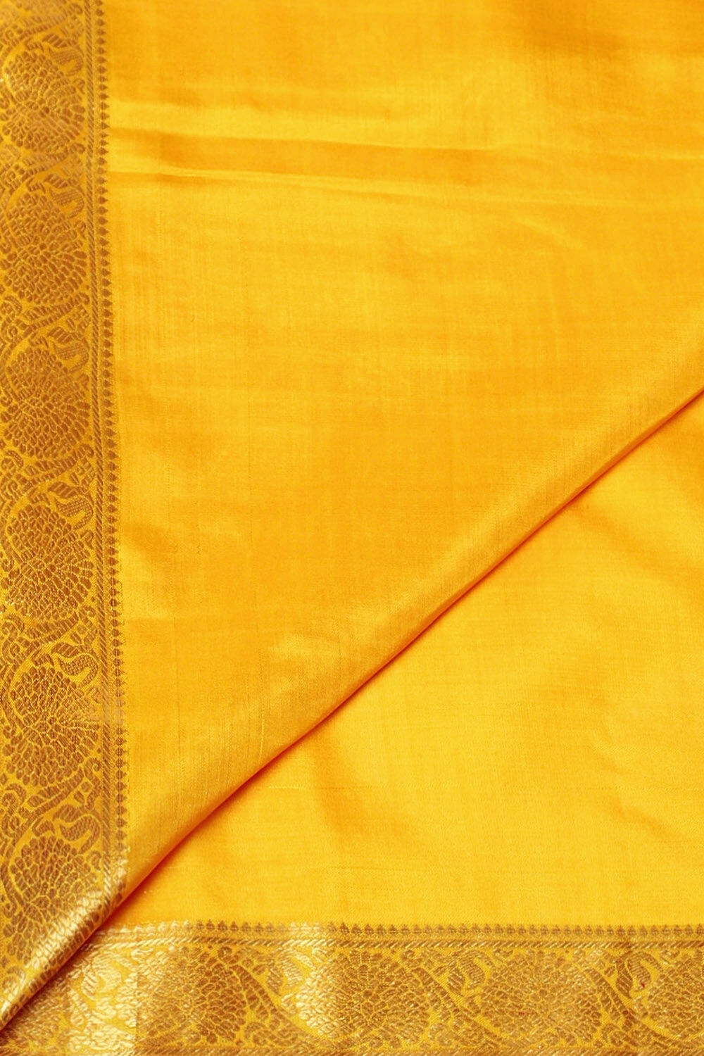 Yellow Pure Silk Kanjivaram Saree image number null