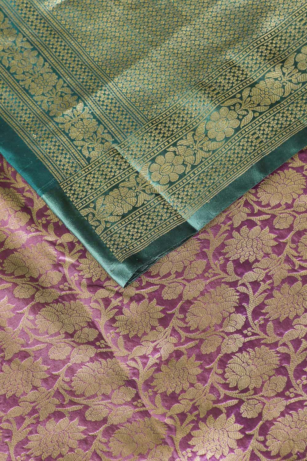 Light Violet Pure Silk Banarasi Brocade Saree image number null