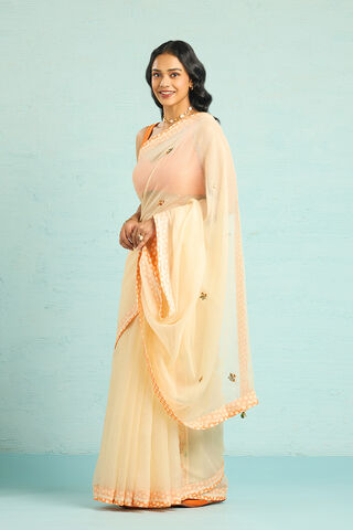 Beige Pure Kota Embroidered Saree thumbnail image number null