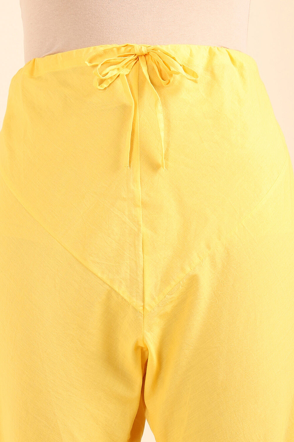 Yellow Cotton Mirror embroidered Kurta Set image number null
