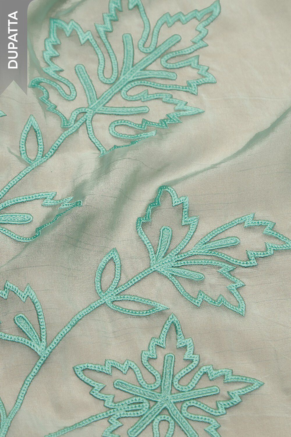 Light Blue Viscose Embroidered Unstitched Suit Set image number null