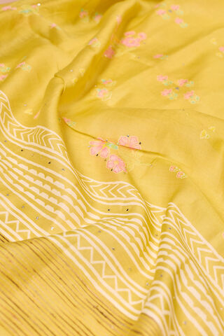 Light Green Screen Printed Pure Silk Cotton Saree thumbnail image number null