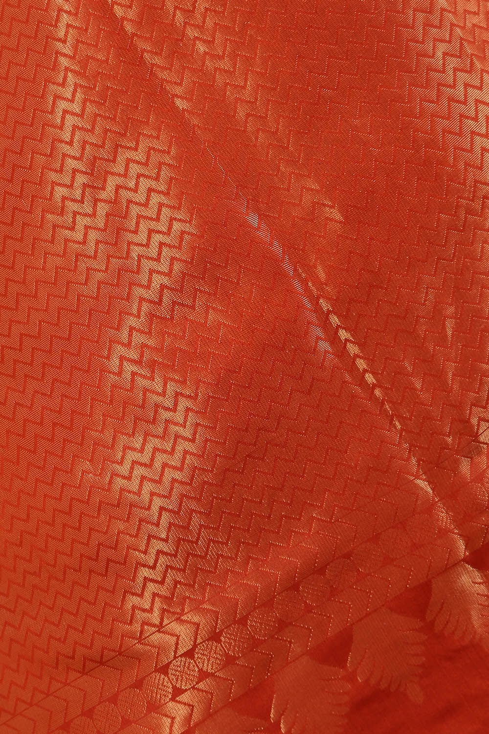 Dark Orange Pure Soft Silk Saree image number null
