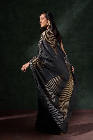 Black Printed Viscose Saree thumbnail image number null