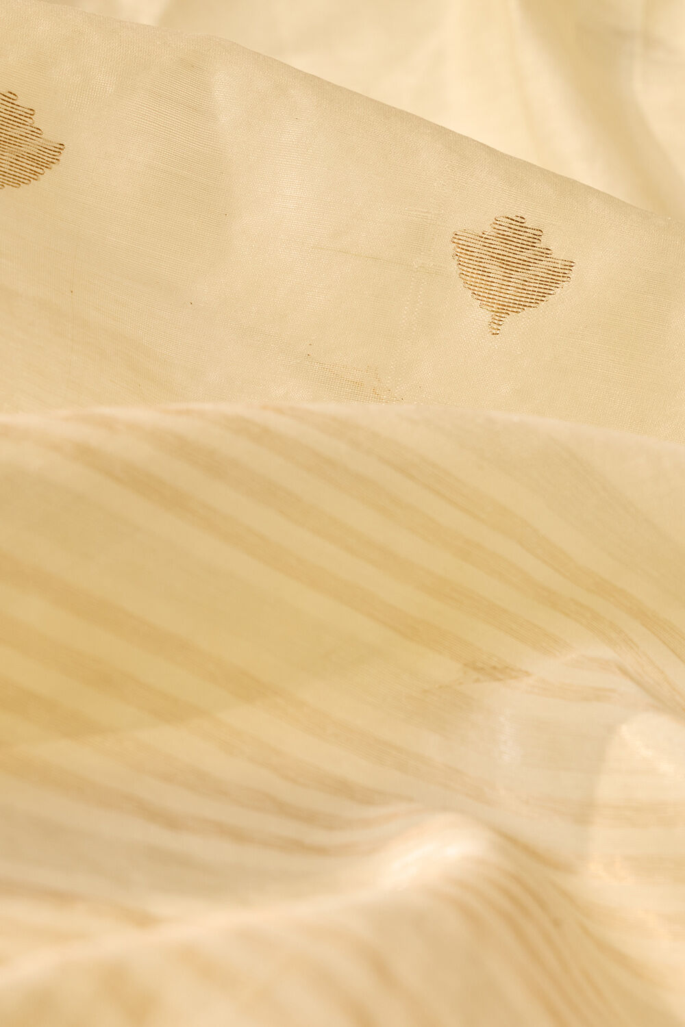 Light Green Woven Pure Silk Cotton Chanderi Saree image number null