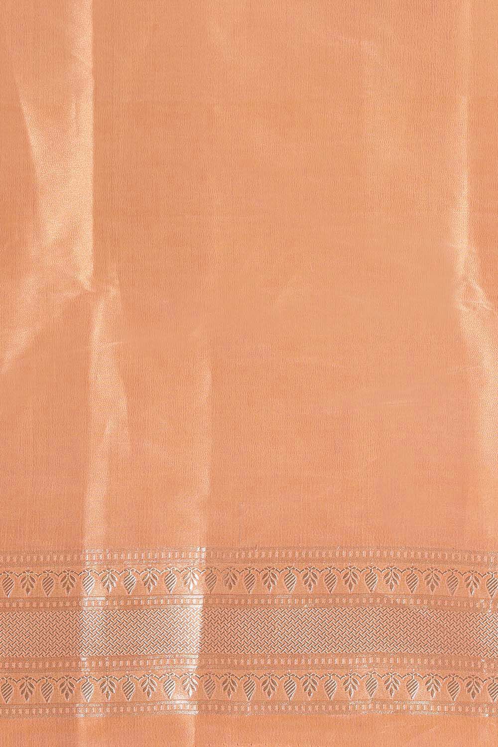 Light Orange Pure Silk Banarasi Saree image number null