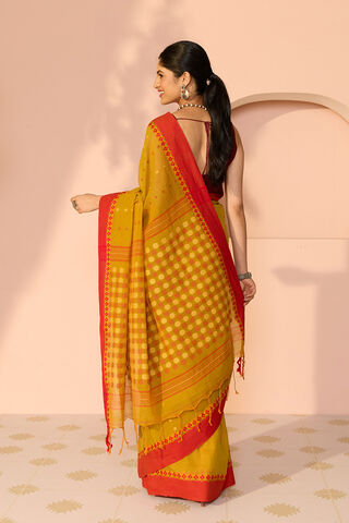Light Yellow Woven Pure Cotton Bengal Saree thumbnail image number null