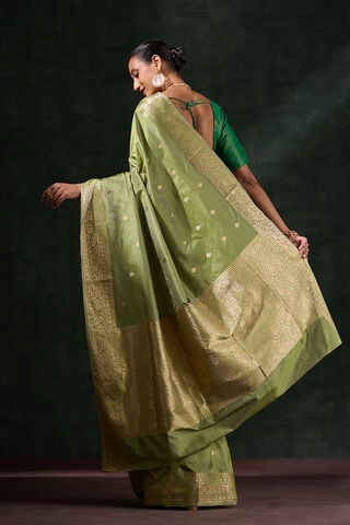Green Silk Viscose Kadwa Saree thumbnail image number null