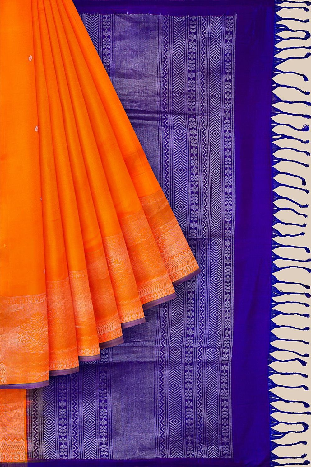 Orange Pure Soft Silk Saree image number null