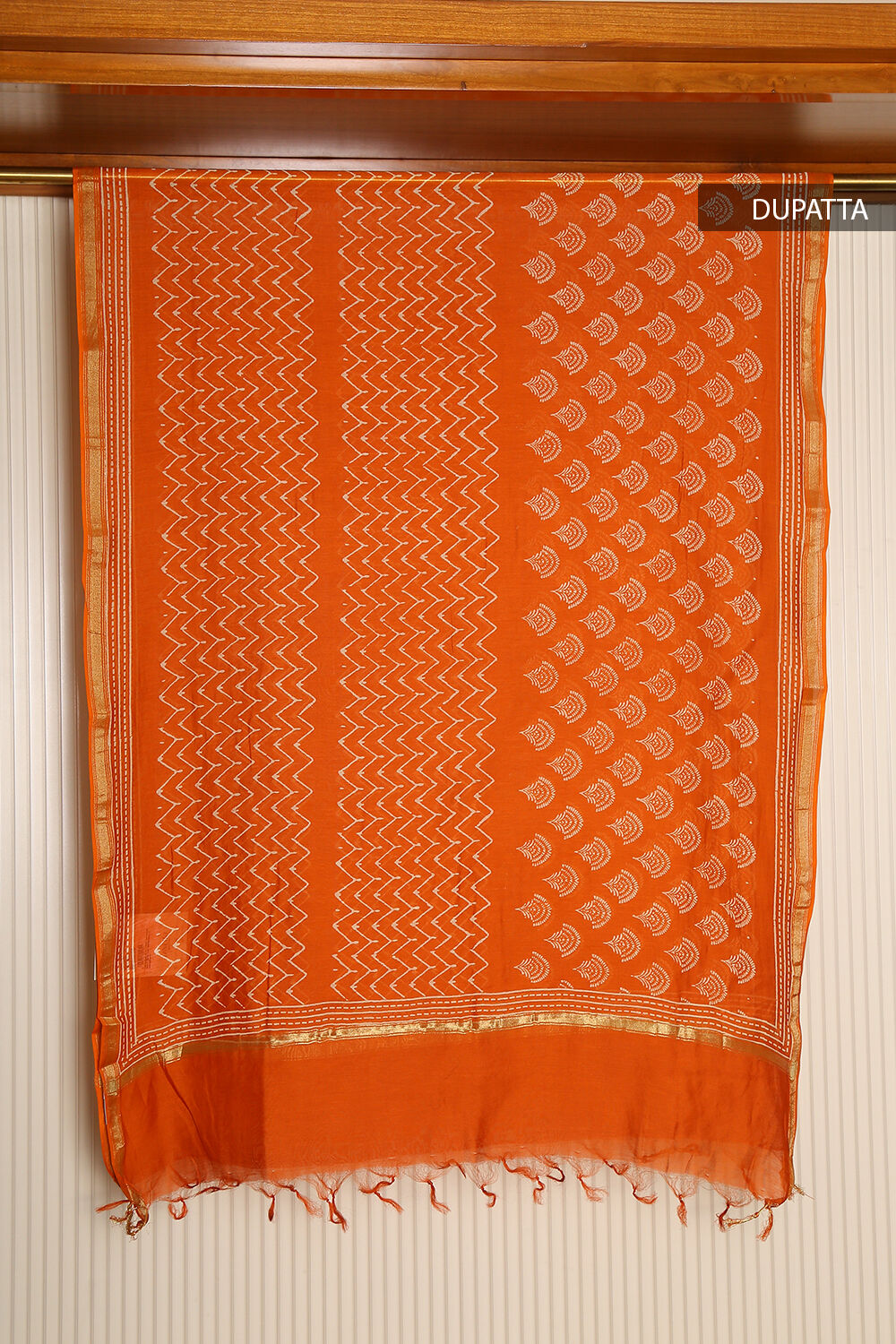 Woody Brown Pure Silk Cotton Suit Set image number null