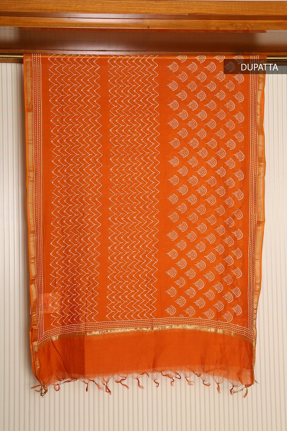 Woody Brown Pure Silk Cotton Suit Set image number null