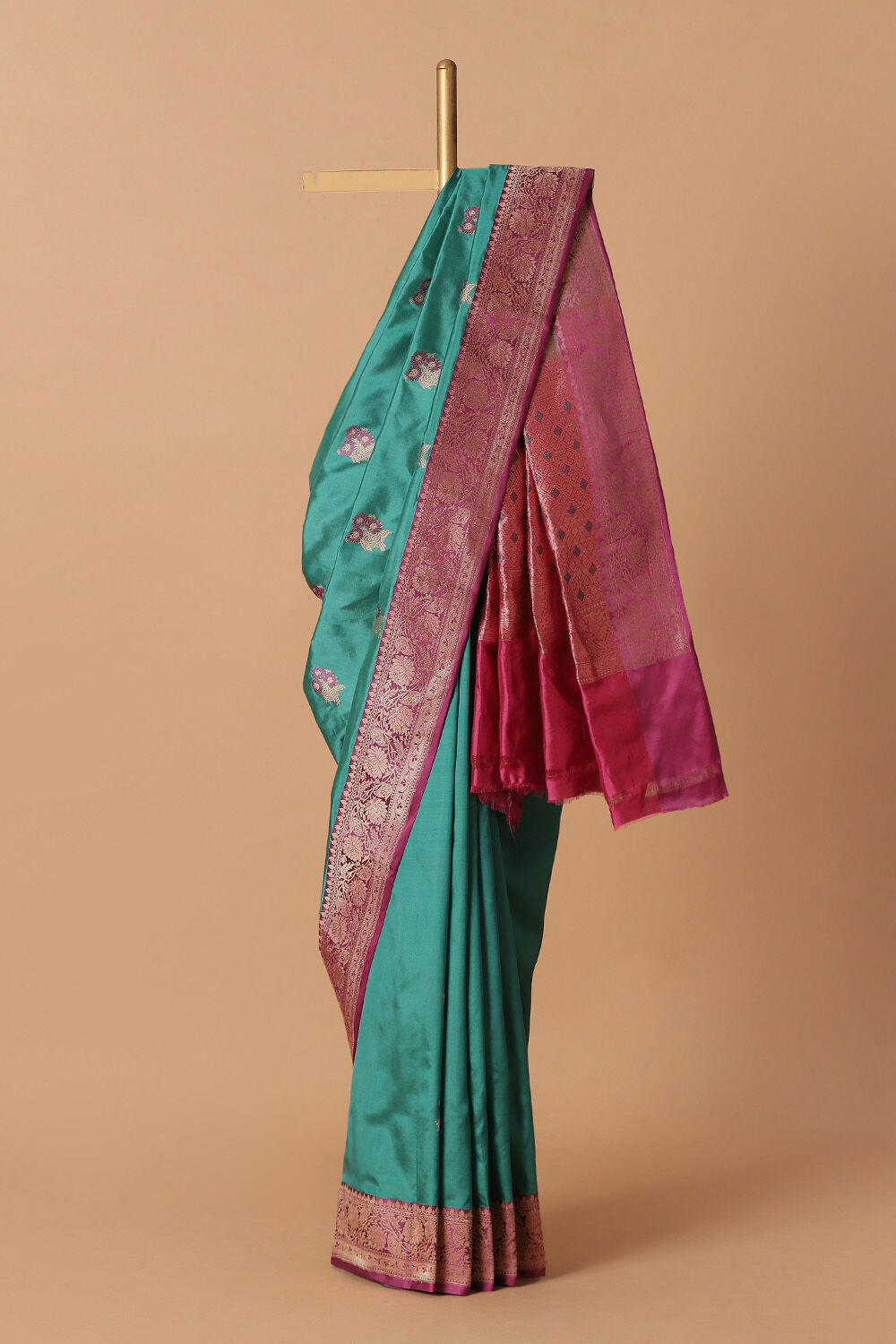 Blue Pure Silk Banarasi Saree image number null