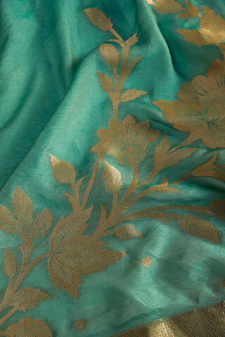 Green Woven Luxe Saree thumbnail image number null