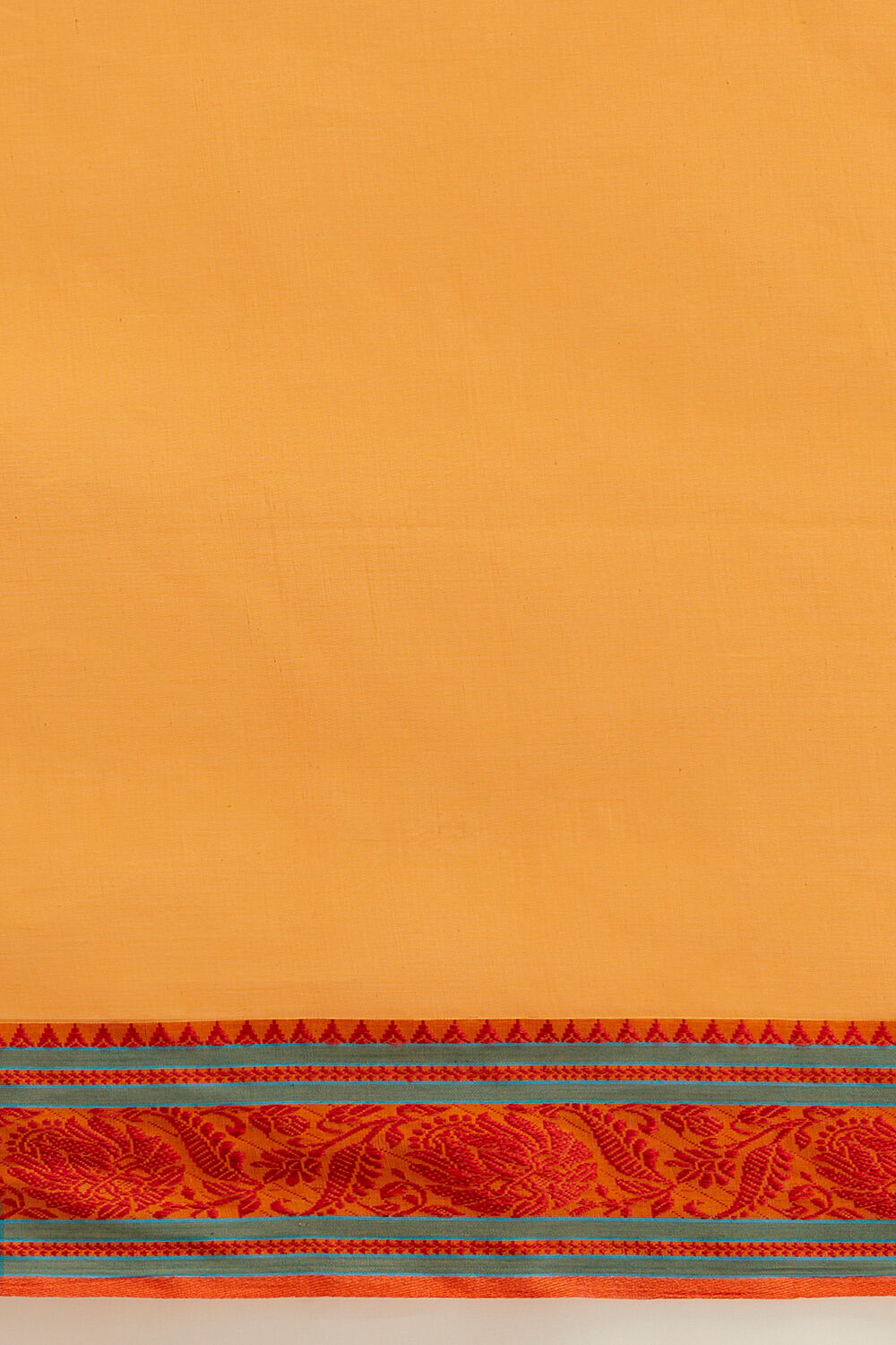 Orange Pure Cotton Jamdani Bengali Saree image number null