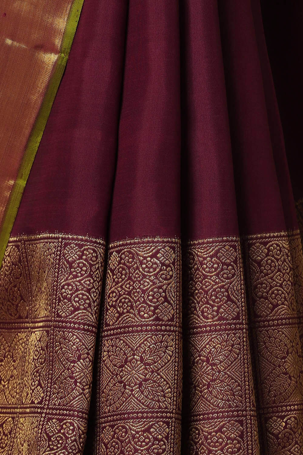 Brown Pure Silk Kanjivaram Saree image number null