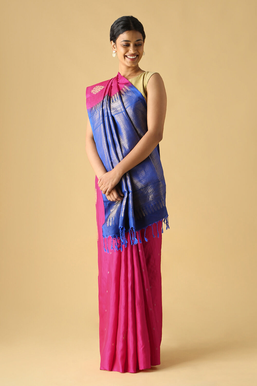 Pink Pure Silk South Saree image number null