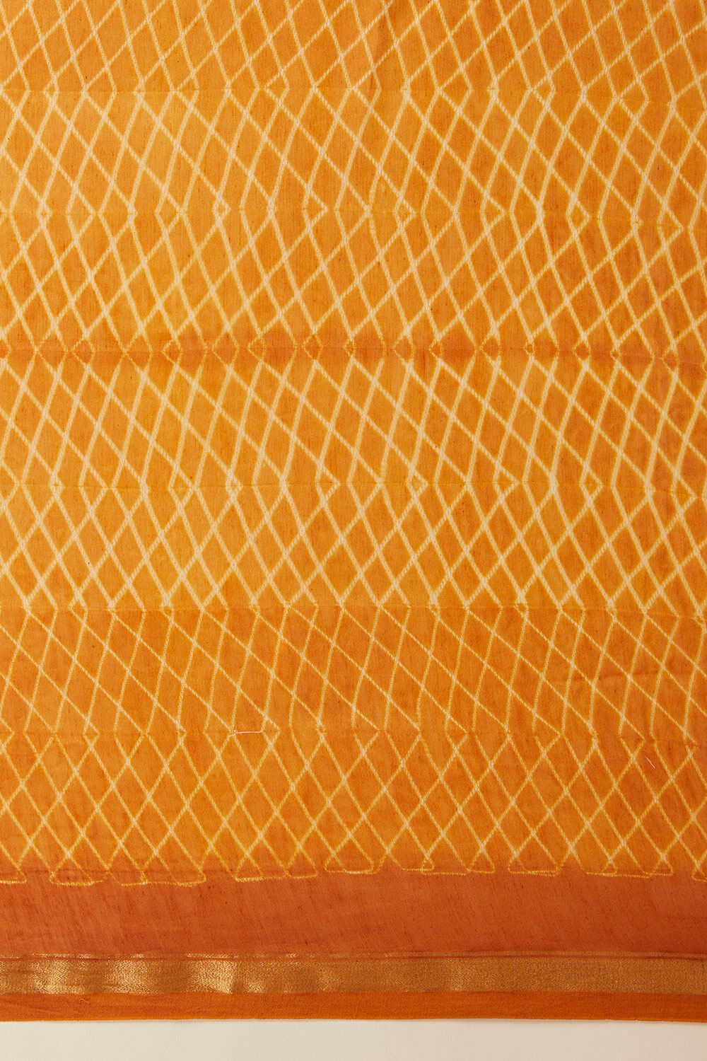 Orange Pure Silk Cotton Shibori Saree image number null