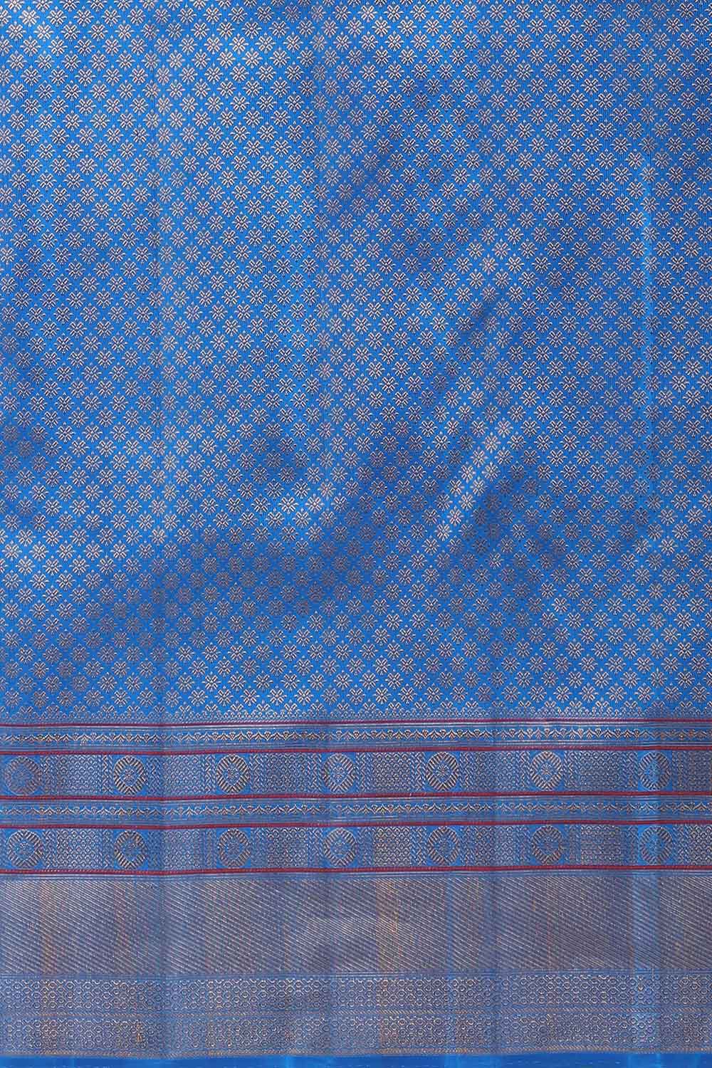 Violet Pure Silk Kanjivaram Saree image number null