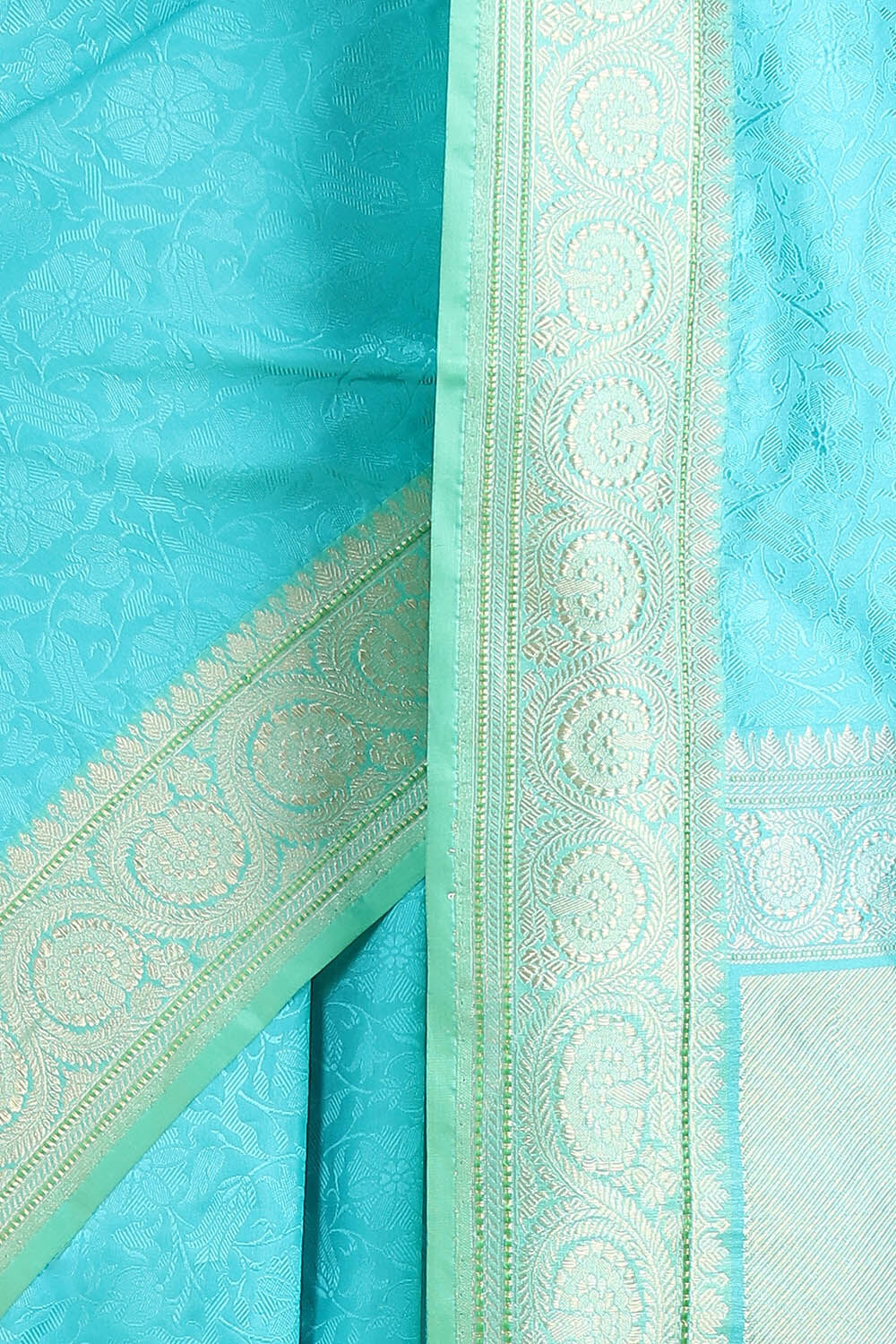 Light Blue Pure Silk Banarasi Saree image number null