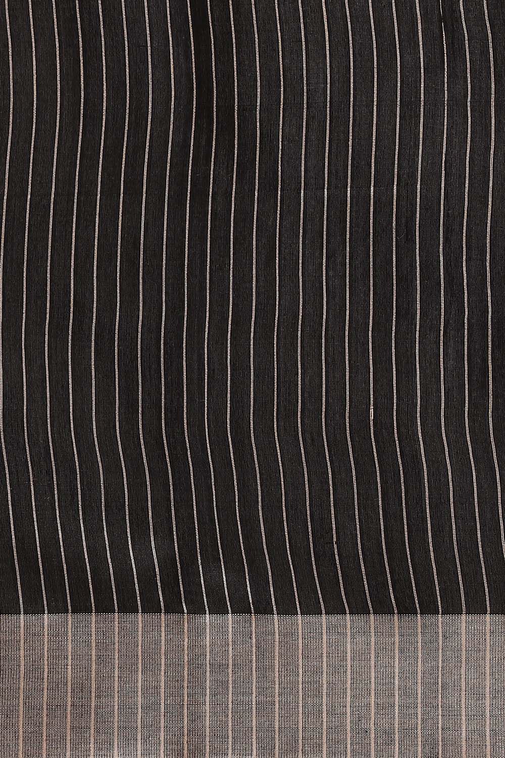 Black Pure Tussar Silk Bhagalpuri Saree image number null