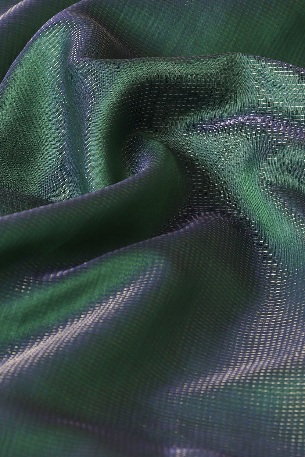 Green Pure Silk Cotton Maheswari Saree image number null