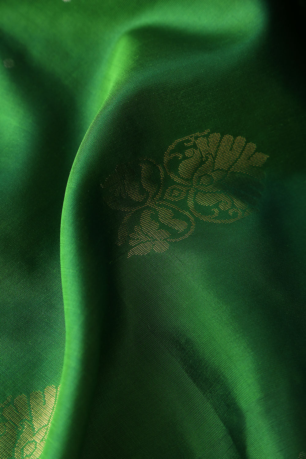 Green Pure Silk South Saree image number null