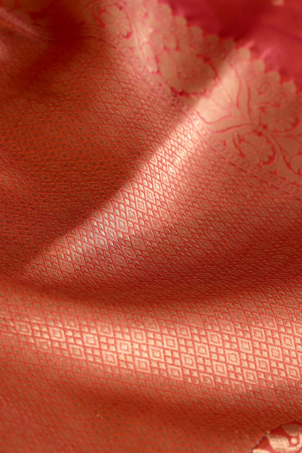 Pink Silk Viscose Cutwork Banarasi Saree image number null