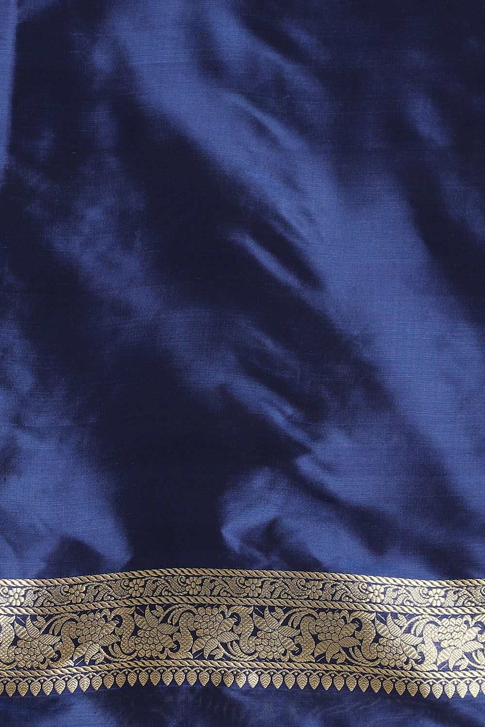 Dark Blue Pure Silk Banarasi Saree image number null