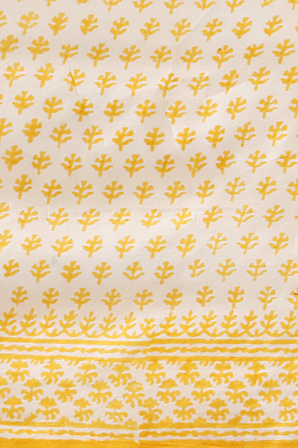 Off Pure White Cotton Sanganeri Printed image number null