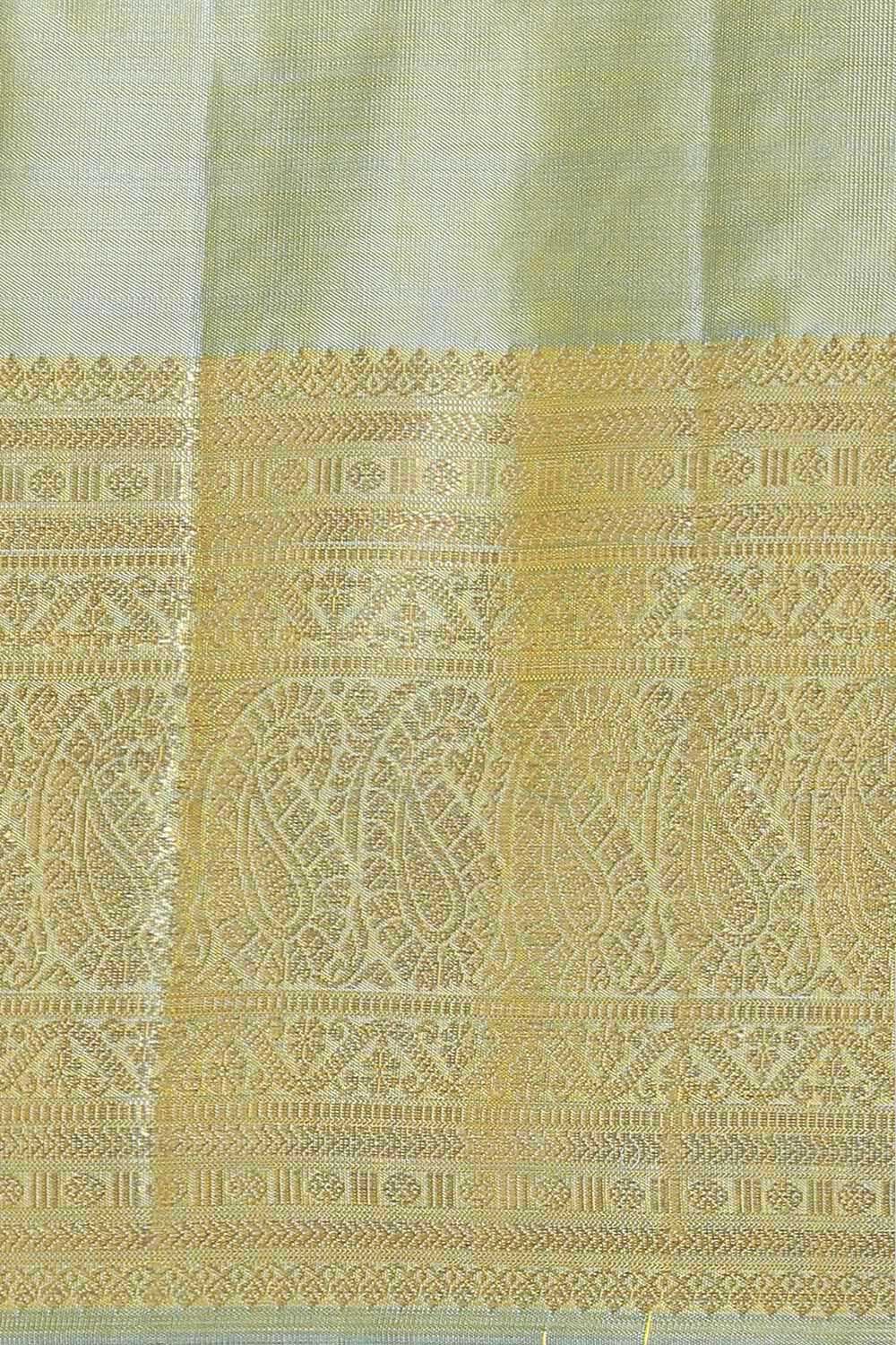 Yellow Pure Silk Kanjivaram Saree image number null