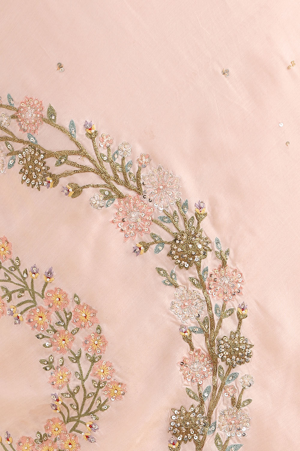 Light Pink Viscose Embroidered Saree image number null