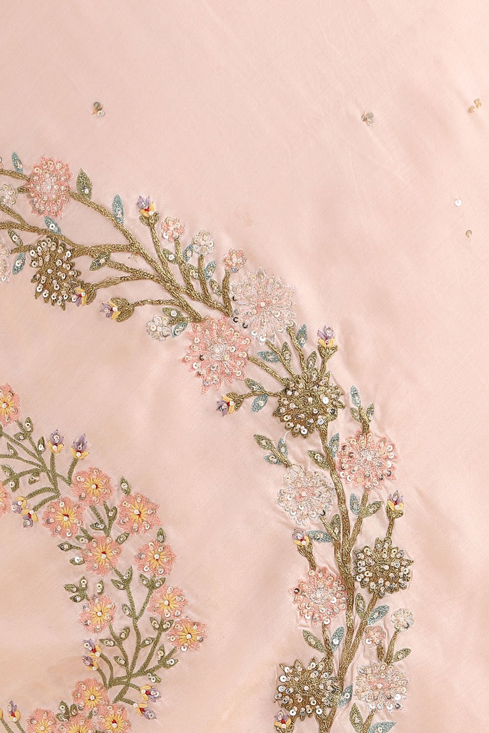 Light Pink Viscose Embroidered Saree image number null