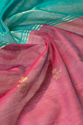 Green Woven Pure Silk Cotton Chanderi Saree thumbnail image number null