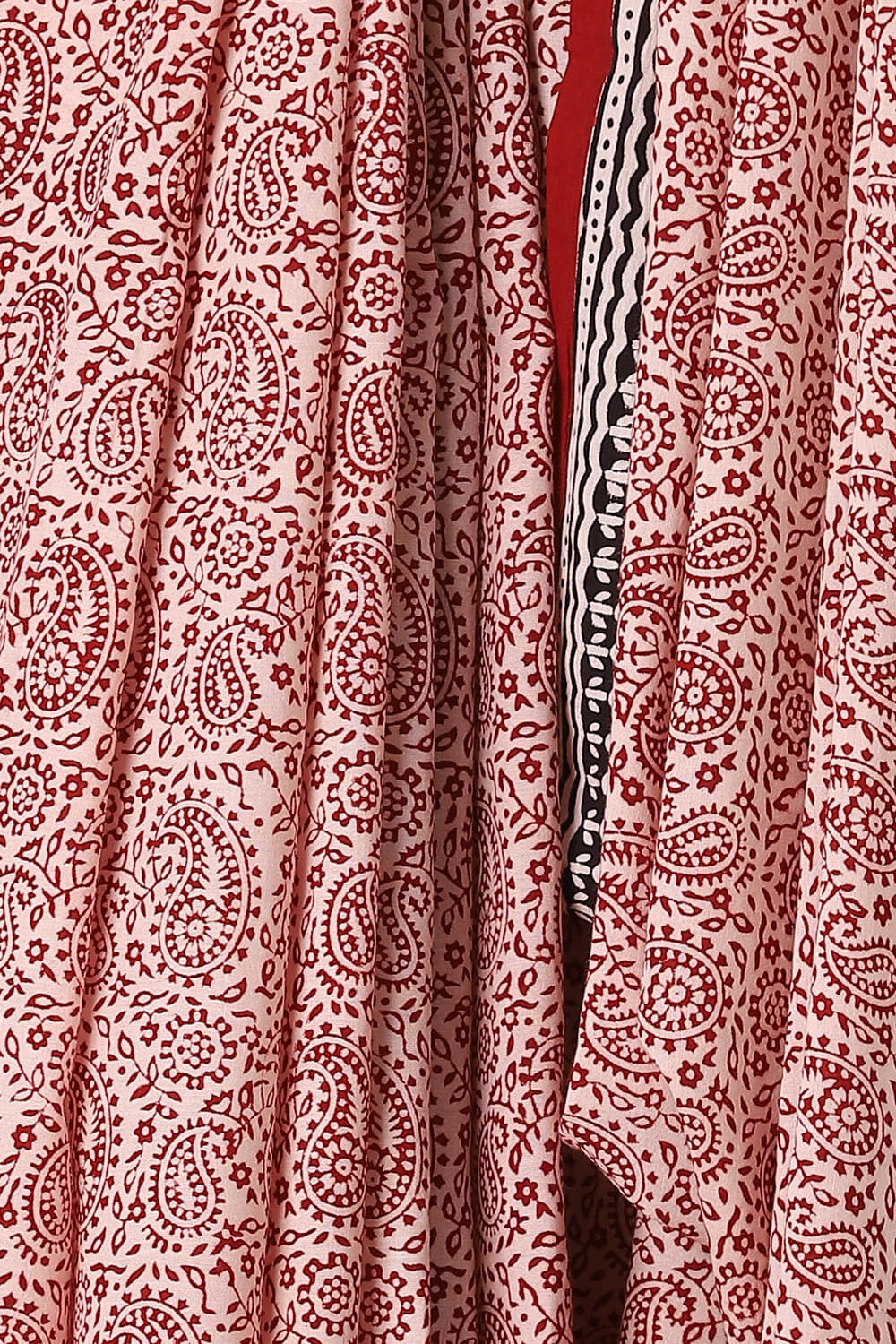 Red Pure Cotton Bagh Printed Saree image number null