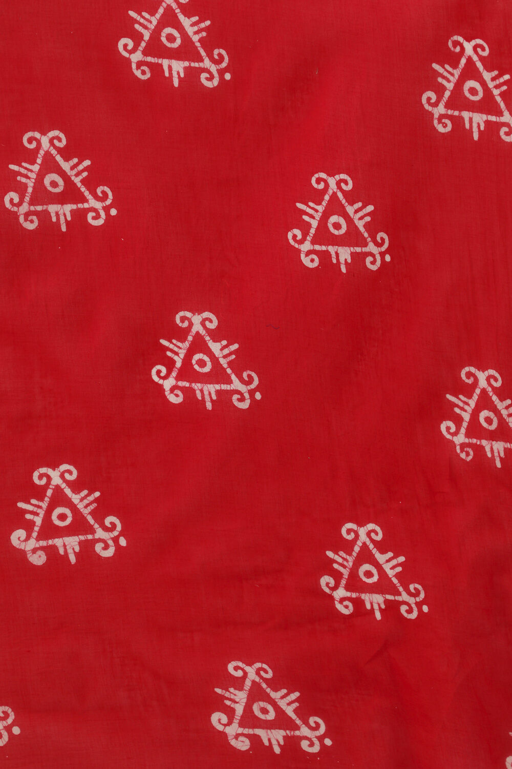 White Pure Cotton Batik Saree image number null