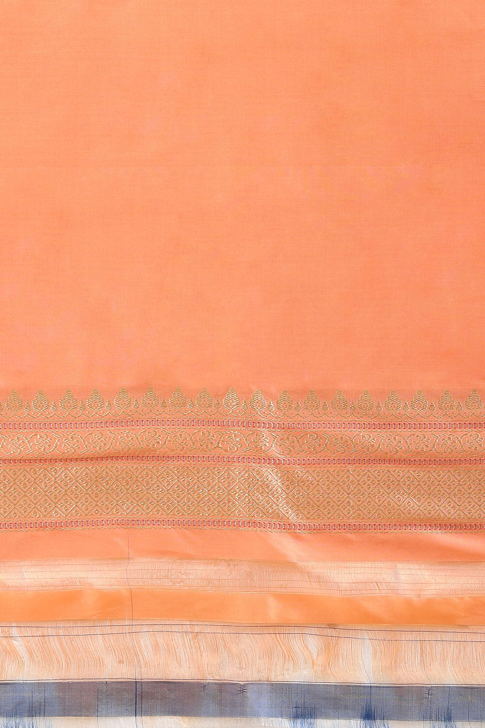 Light Orange Pure Silk Banarasi Saree image number null