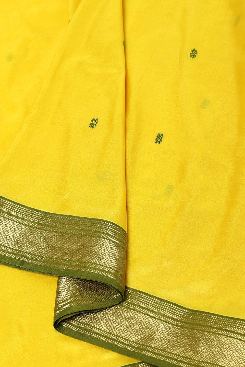 Yellow Pure Pure Silk Maheswari Saree image number null