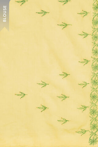 Light Yellow Pure Cotton Kota Chikankari Saree thumbnail image number null