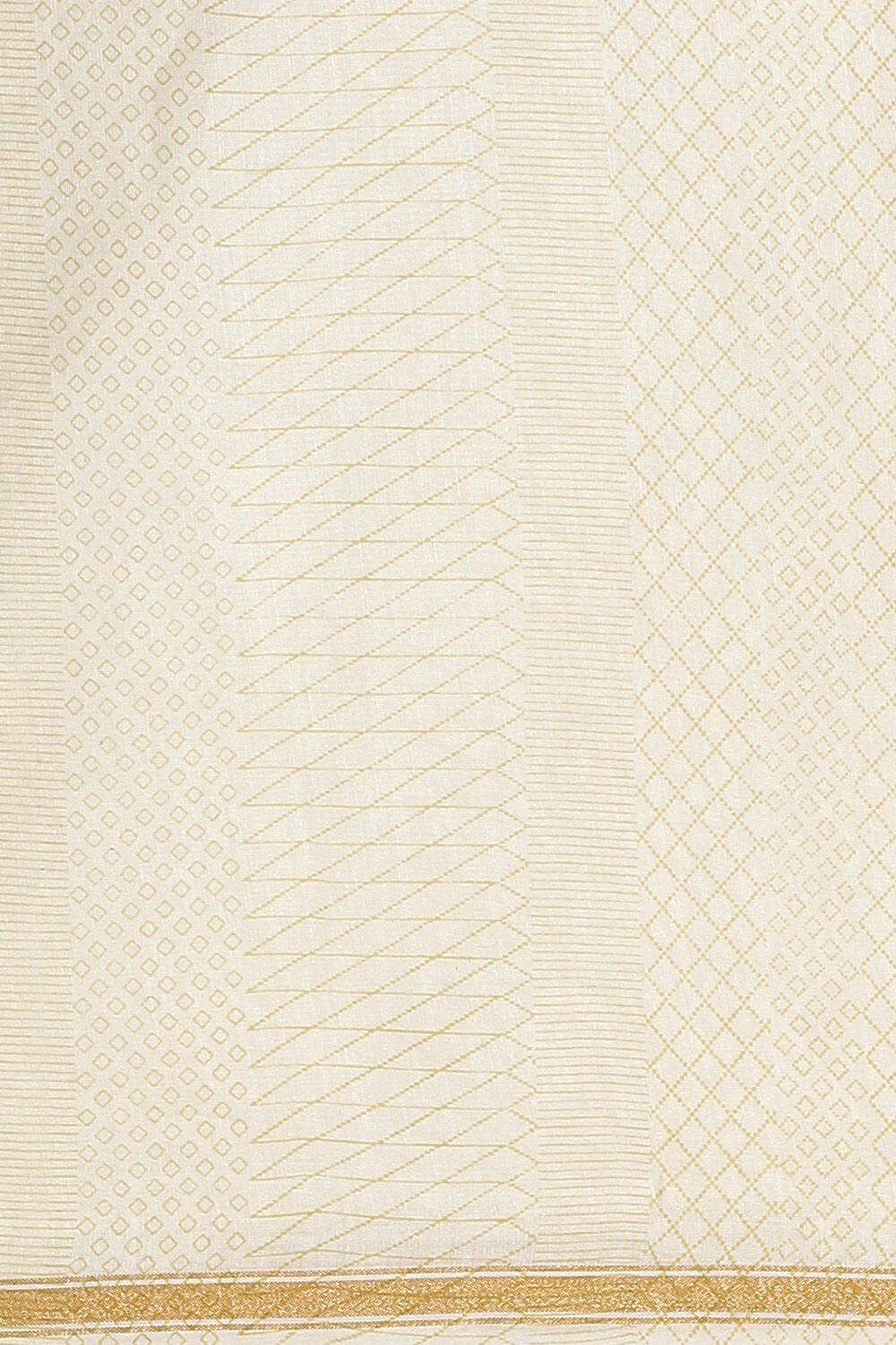 Off White Pure Silk Cotton Printed Saree image number null