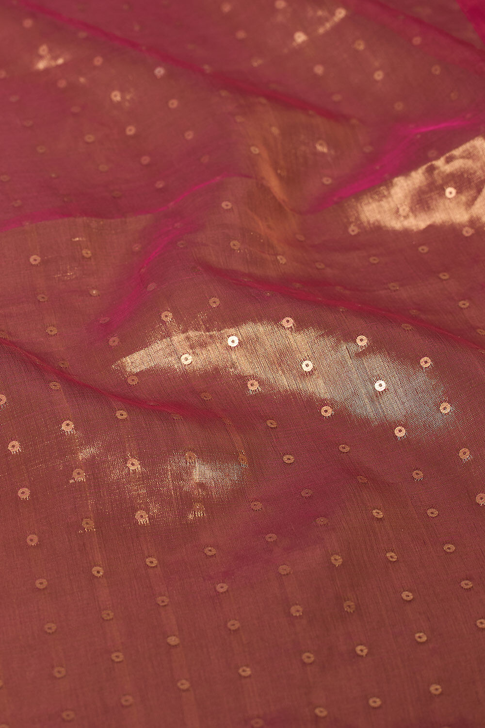 Pink Woven Pure Silk Cotton Bengal Saree image number null