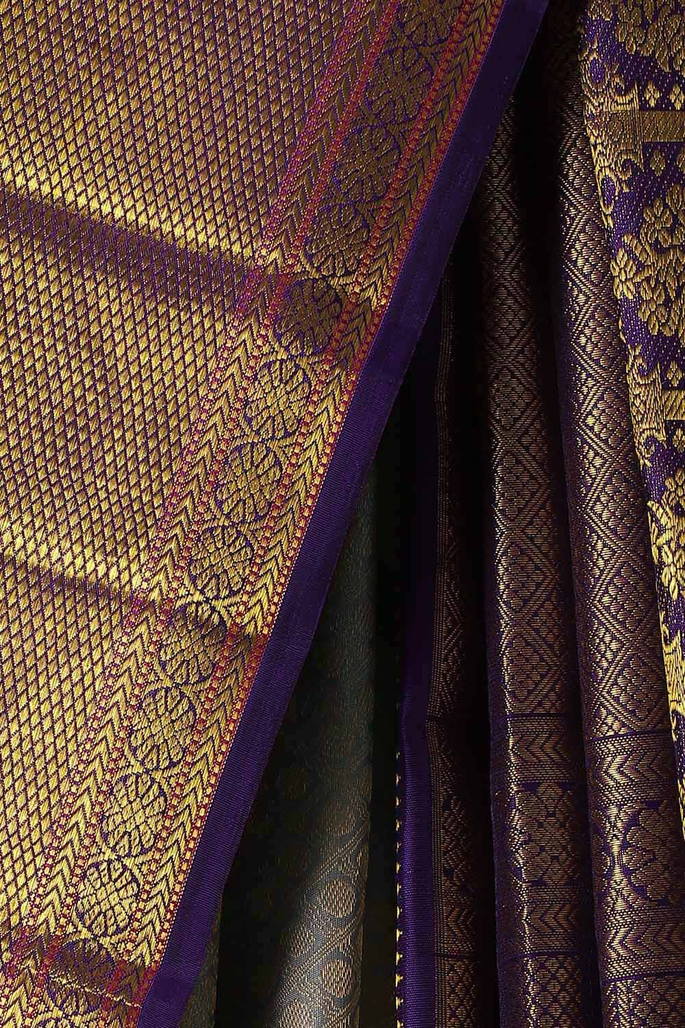 Grey Pure Silk Kanjivaram Saree image number null